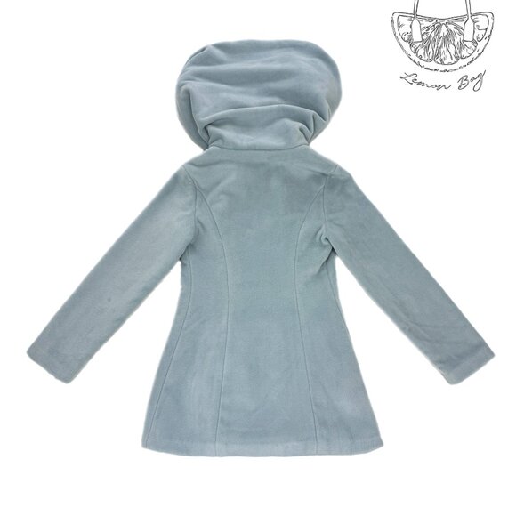 One of a Kind Exclusive/ Winter Fall Hooded Fitted Coat / Color Baby Blue/Size S - Picture 10 of 12